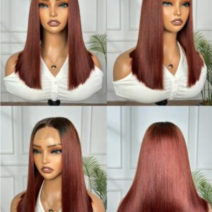 SDD 2*6 closure chestnut color wig 14