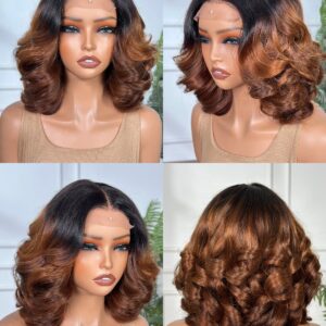 SDD 4x4 closure bouncy curl wig